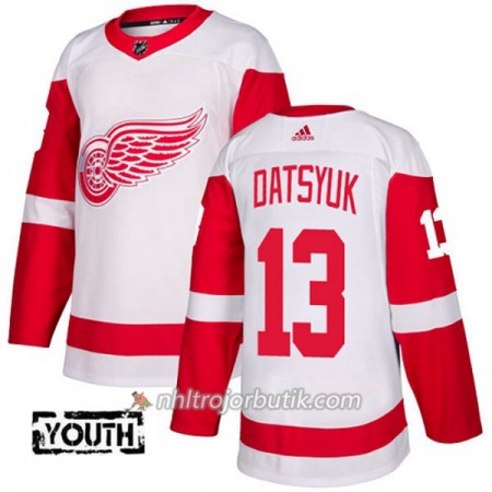 Barn Ishockey Detroit Red Wings Tröja Pavel Datsyuk 13 Adidas 2017-2018 Vit Authentic